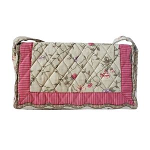 Vintage Quilted Keepers Floral Print Quilted Mini Shoulder Bag